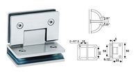 Bathroom glass clamp RS805, Square 90 degree, Single side, material stainless steel, satin or mirror