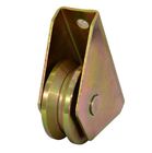 Sliding gate roller GW618, Y Groove，Iron, yellow or zinc plating, with one bearing