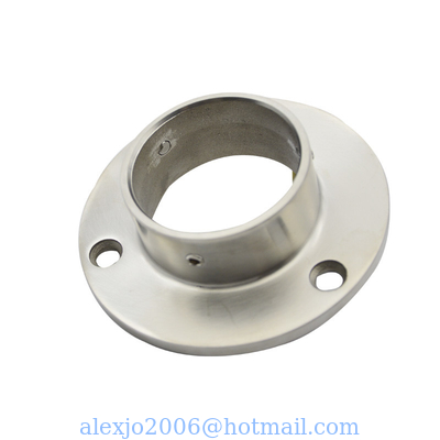 Stainless steel 304 pipe flange base in 2" for rail satin finishing 50.8mm, mirror available