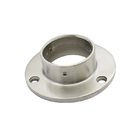 Stainless steel 304 pipe flange base in 2" for rail satin finishing 50.8mm, mirror available