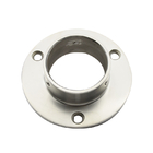 Stainless steel 304 pipe flange base in 2" for rail satin finishing 50.8mm, mirror available