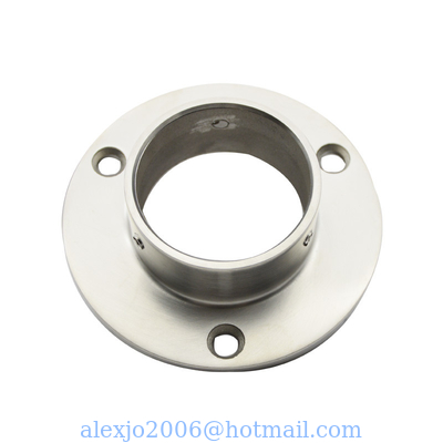 Stainless steel 304 pipe flange base in 2" for rail satin finishing 50.8mm, mirror available