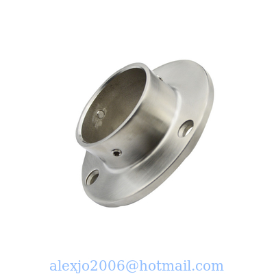 Stainless steel 304 pipe flange base in 2" for rail satin finishing 50.8mm, mirror available