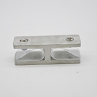 Stainless steel Glass Clamps 180 degree RS2313 plus, 80X25mm, thickness 5mm, SS304 satin, mirror, black