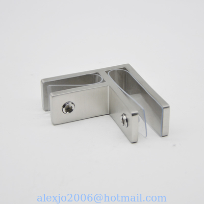 Stainless steel Glass clamps 90 degree RS2314 plus, 70X25mm, thickness 5mm, SS304 satin, mirror, black