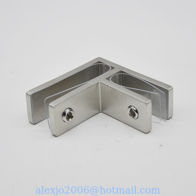 Stainless steel Glass clamps 90 degree RS2314 plus, 70X25mm, thickness 5mm, SS304 satin, mirror, black