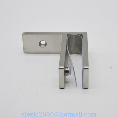 Stainless steel Glass clamps 90 degree RS2315 wall to glass, 70X25mm, thickness 5mm, SS304 satin, mirror, black