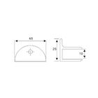 Fixed Glass Holder YS-045 Zinc Alloy,  for glass 8-10mm, finishing chrome or Satin