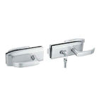 Glass door locks LC-037, stainless steel 304 plate, finishing satin or mirror