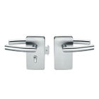 Glass door locks LC-031, stainless steel 304 plate, finishing satin or mirror