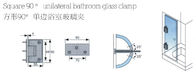 glass clamps DL102, Material Zinc alloy, Finsihing Satin or Chrome