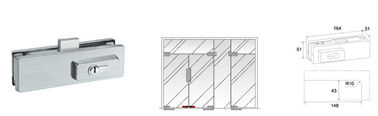 Glass Patch Fitting A-050, Material aluminium, steel, stainless steel, finishing satin, mirror