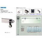 Bathroom Sliding Door System 102, Stainless Steel 304, Satin MIrror,  glass sliding door