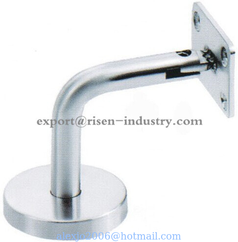 stainless steel Handrail bracket RS304 wall to rail, finishing satin or mirror, size 12x60x60mm
