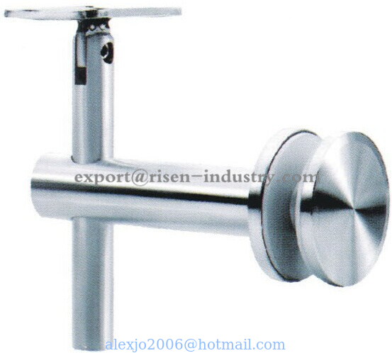 Handrail bracket RS322 glass to rail, material stainless steel 304,201, finishing satin, mirror