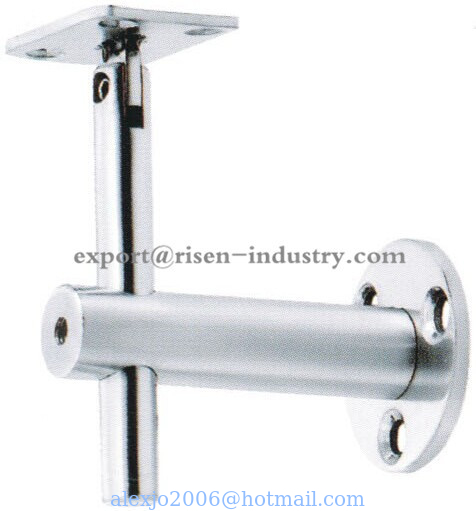 Handrail bracket rail to wall adjustalbe connector RS329, stainless steel 304, finishing satin, mirror