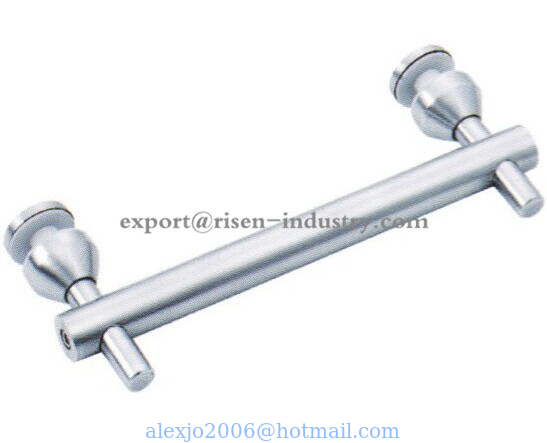 Stainless steel Handrail bracket glass to glass RS335, Finishing satin or mirror