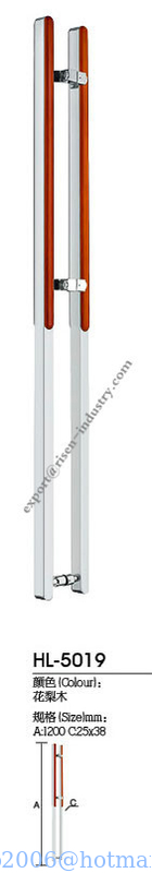 Stainless steel door handle HL5019, dia25 X 38 X 1200