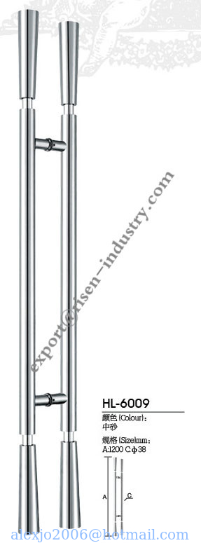 Stainless steel door handle HL6009, dia38 X 1200