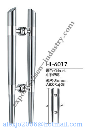 Stainless steel door handle HL6017, dia38 X 800