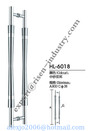Stainless steel door handle HL6018, dia38 X 800