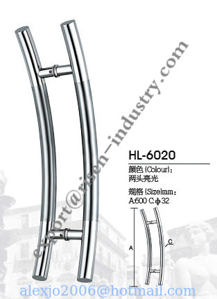 Stainless steel door handle HL6020, dia32 X 600