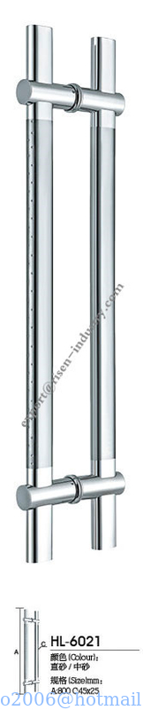 Stainless steel door handle HL6021, dia45 X 25 X 800
