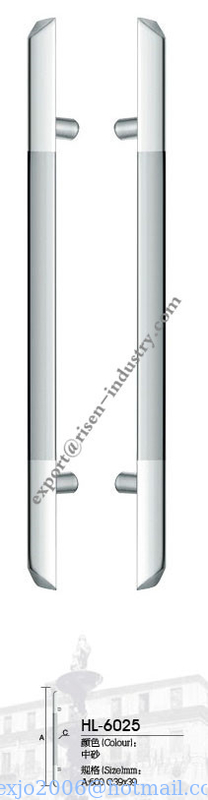 Stainless steel door handle HL6025, dia39 X 39 X 600