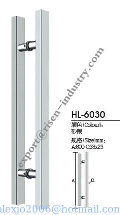 Stainless steel door handle HL6030, dia38 X 25 X 800
