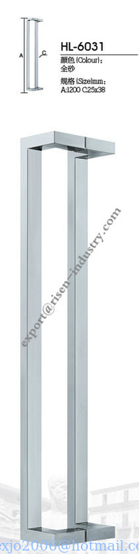 Stainless steel door handle HL6031, dia38 X 25 X 1200