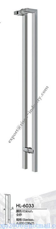 Stainless steel door handle HL6033, dia38 X 25 X 1200
