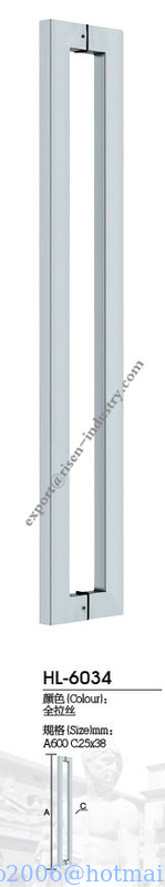 Stainless steel door handle HL6034, dia38 X 25 X 600