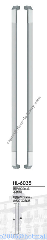 Stainless steel door handle HL6035, dia38 X 25 X 800