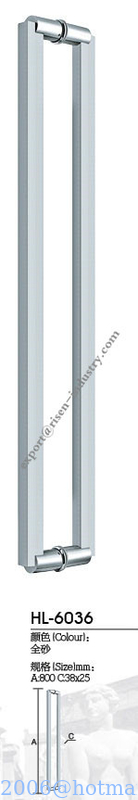 Stainless steel door handle HL6036, dia38 X 25 X 800