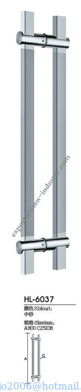 Stainless steel door handle HL6037, dia25 X 38 X 800