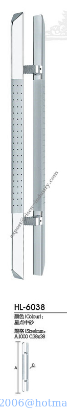 Stainless steel door handle HL6038, dia38 X 38 X 1000