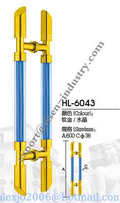Stainless steel door handle HL6043, dia38 X 3600
