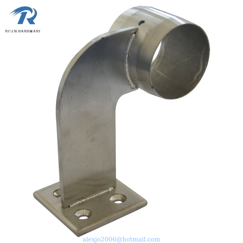 stainless steel handrail fitting rail to wall HFRS001, finishing satin, mirror