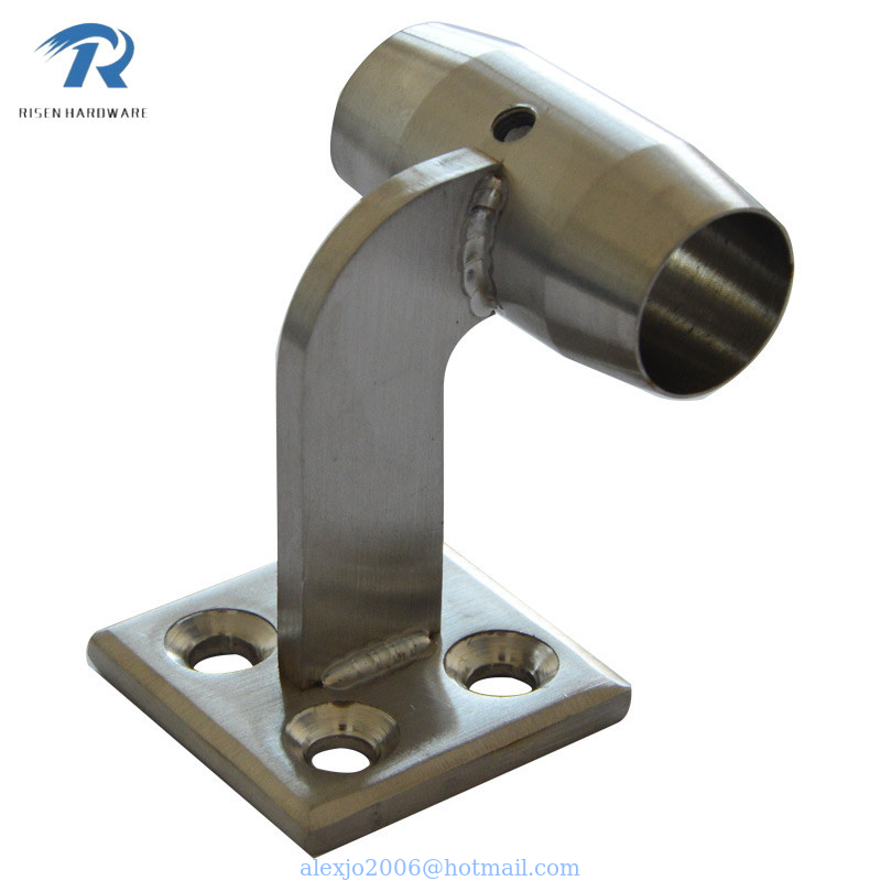 stainless steel handrail fitting rail to wall HFRS002, finishing satin or mirror