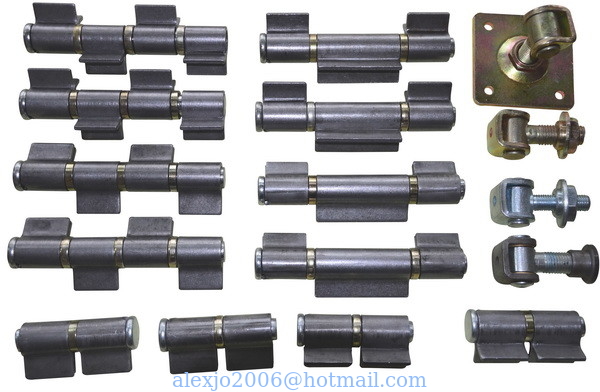 welding hinge heavy duty, kinds of iron gate hinge, material: steel, finishing:self color or zinc plating