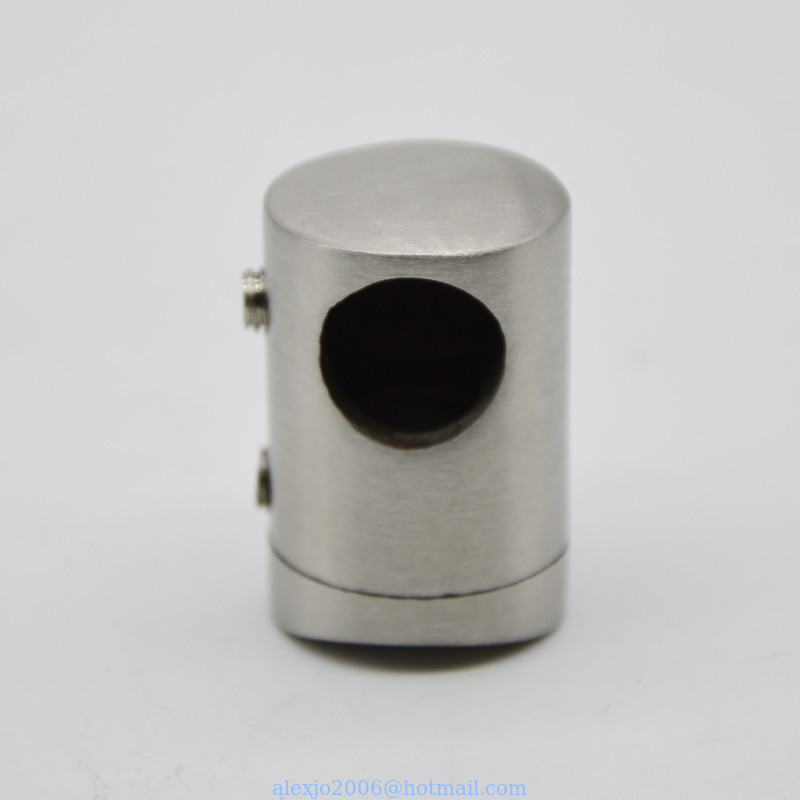 Post left Connector to tube for railling, Satin or Mirror finishing, SS304