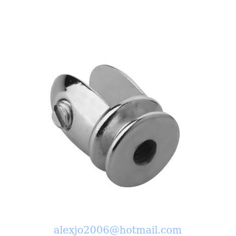 Fixed Glass Holder YS-024, Zinc Alloy,  for glass 8mm, finishing chrome or Satin