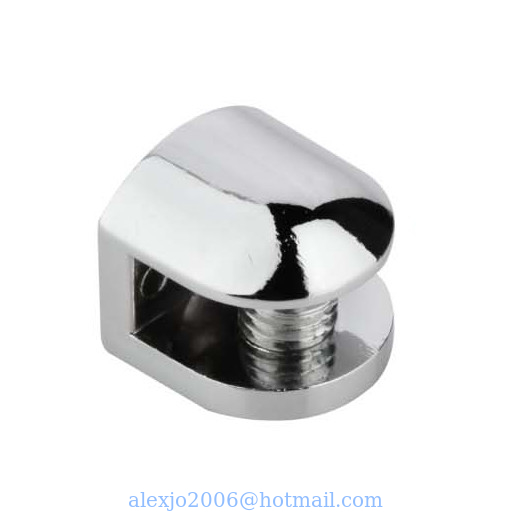 Fixed Glass Holder YS-037, Zinc Alloy,  for glass 6mm, finishing chrome or Satin