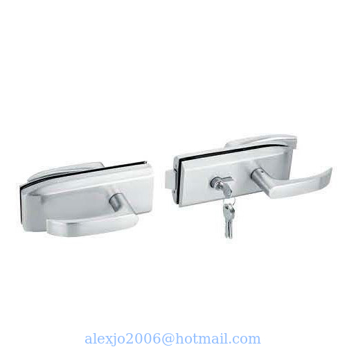 Glass door locks LC-037, stainless steel 304 plate, finishing satin or mirror