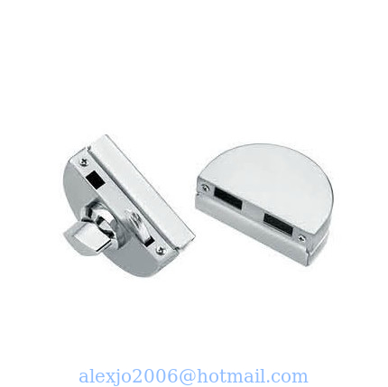 Glass door locks LC-012, stainless steel 304 plate, finishing satin or mirror