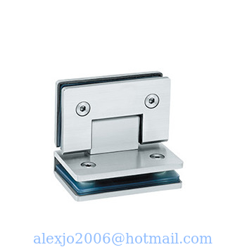 Bathroom glass clamp RS1810, Square 90 degree, Single side, Stainless steel, Satin or Mirror