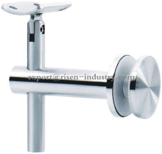 Stainless steel Handrail bracket glass to rail connector, material SS304, finishing satin