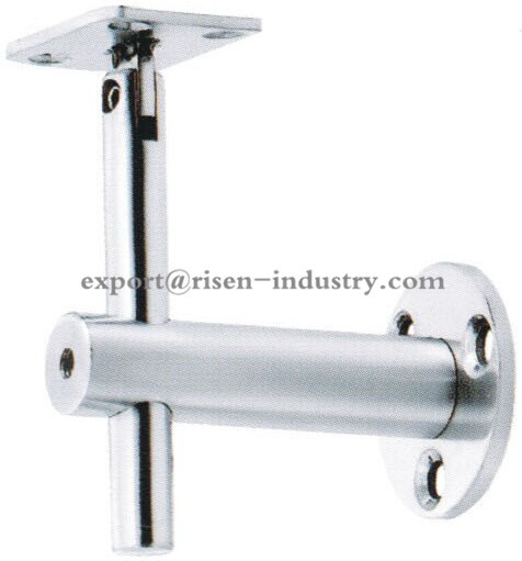 Handrail bracket rail to wall adjustalbe connector RS329, stainless steel 304, finishing satin, mirror