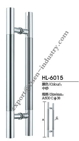 Stainless steel door handle HL6015, dia38 X 600