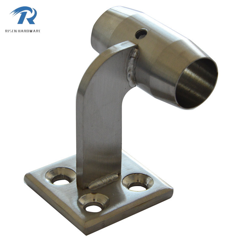 stainless steel handrail fitting rail to wall HFRS002, finishing satin or mirror